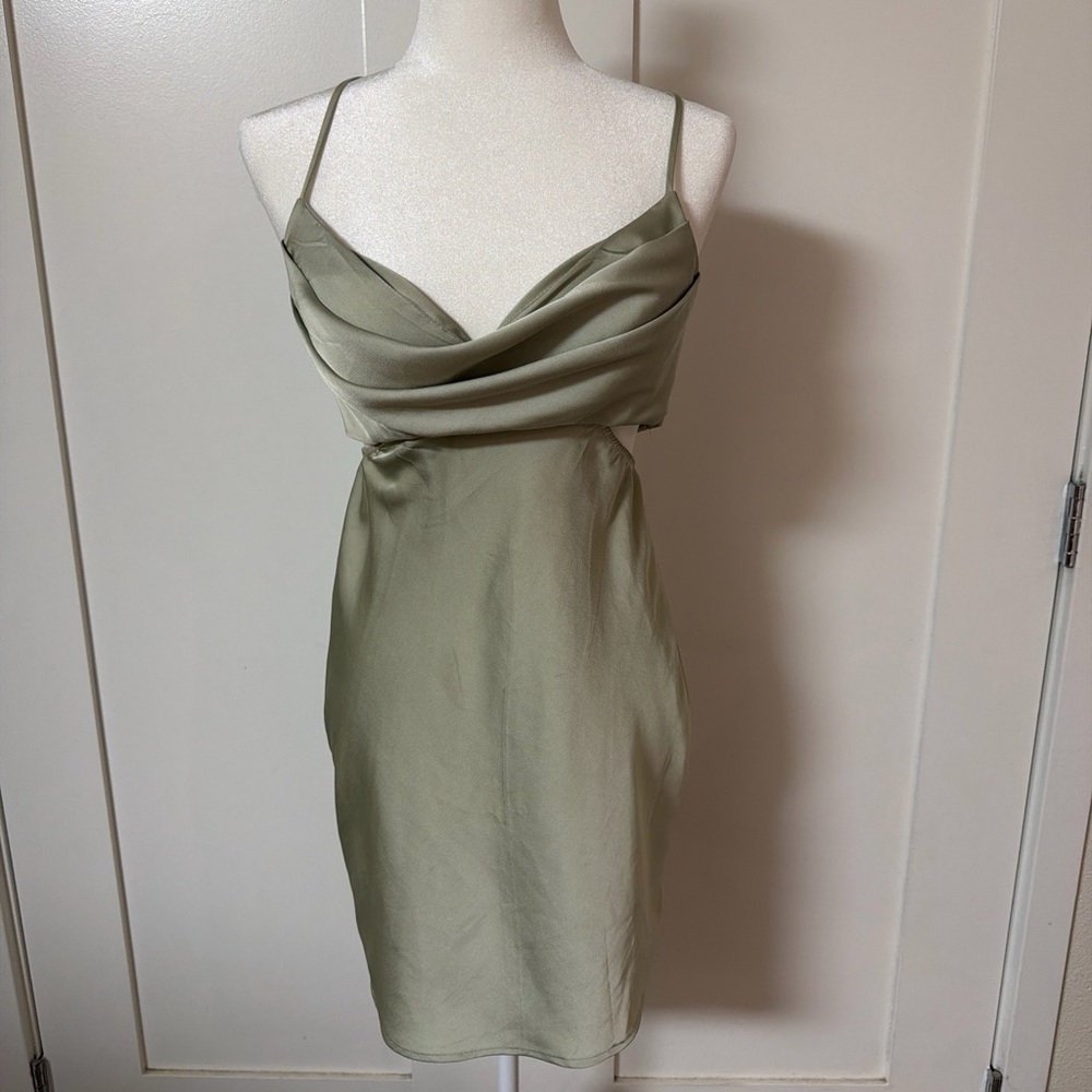 Princess Polly Gemma Dress Size 6 Olive Green